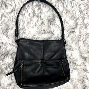 The Sak Leather Suri Zip Top Bucket Bag